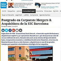 Postgrado en Corporate Mergers & Acquisitions de la UIC Barcelona